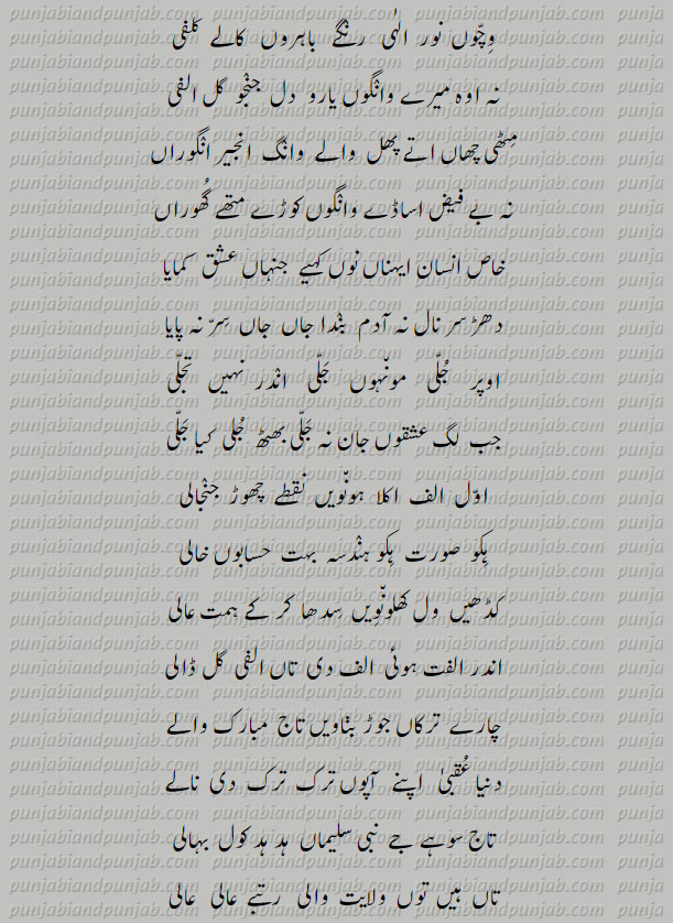  Punjabi Poetry,Muhammad Bakhsh, میاں محمد بخش  