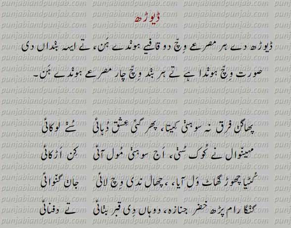 Type of Punjabi Poetry,diorh