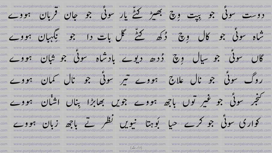 Punjabi Poetry, Shahmukhi Poetry,  دوست   سوئی   جو   بپت   وچ   بھیڑ   کٹے,وارث,punjabi sahmukhi poetry