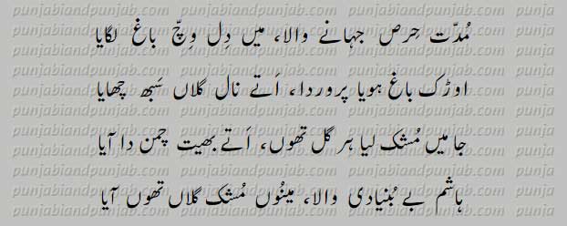 Classic Punjabi Poetry,Hashim Shah,Dohre,ہاشم شاہ,دوہڑے,