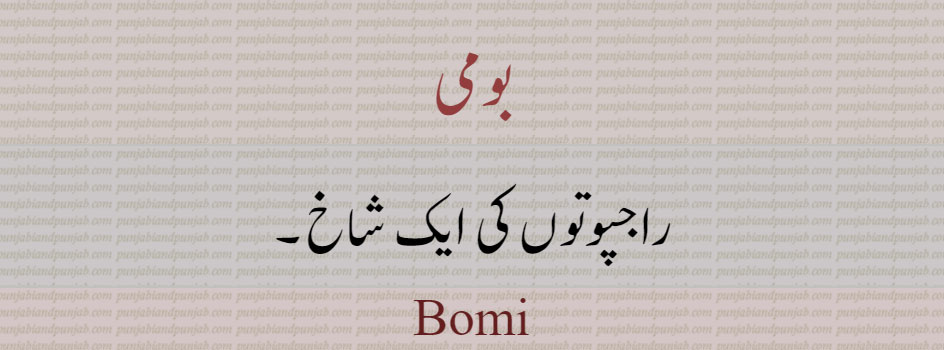 بومی ,Bomi,ਬੂੰਮੀ ,caste