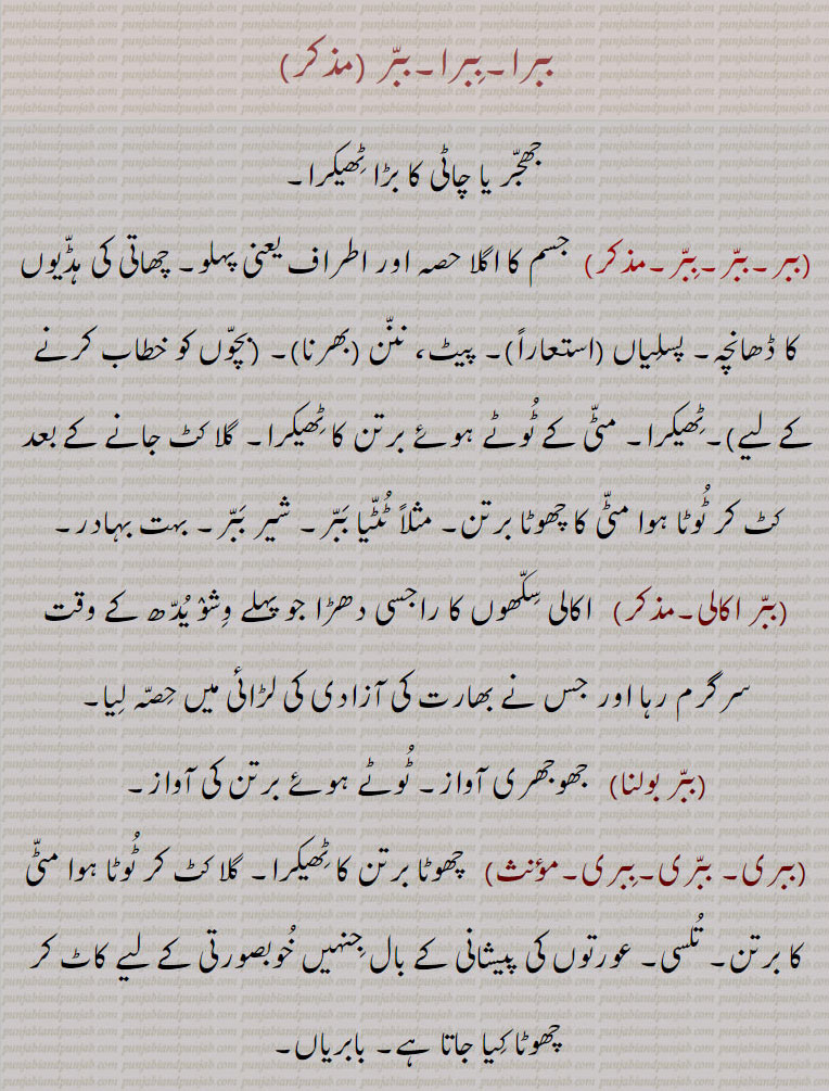  ببرا,ببر اکالی ,ببر بولنا,ببری ,ببریاں ہونا, کھوکھلیاں ہونا, babri, babbri, bibri,babbar, babra, babbar,,babra - babbar, ਬਬੱਰ,  