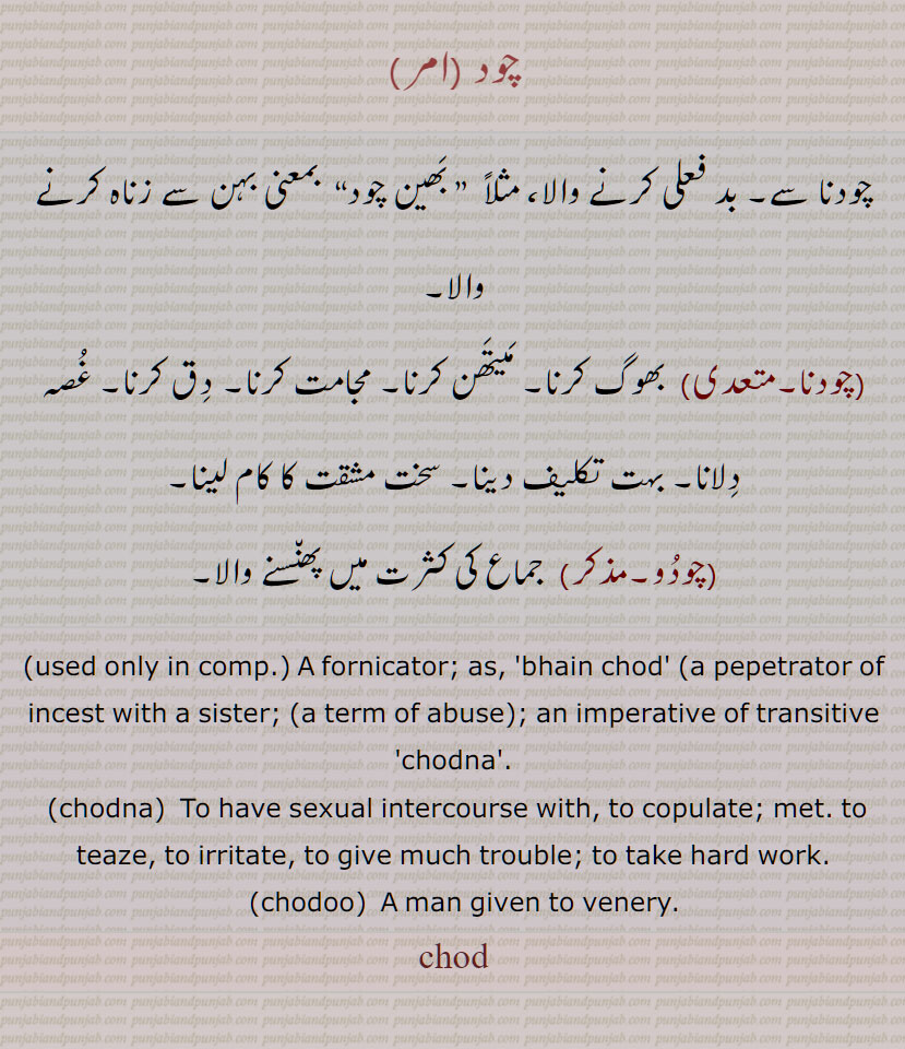 ,چودنا,چودو, چود,chod,ਚੋਦ