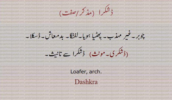  ڈشکرا,dashkra,ਡਸ਼ਕਰਾ ,ڈشکری ,  loafer,arch,بدمعاش, چوبر,لفنگا
