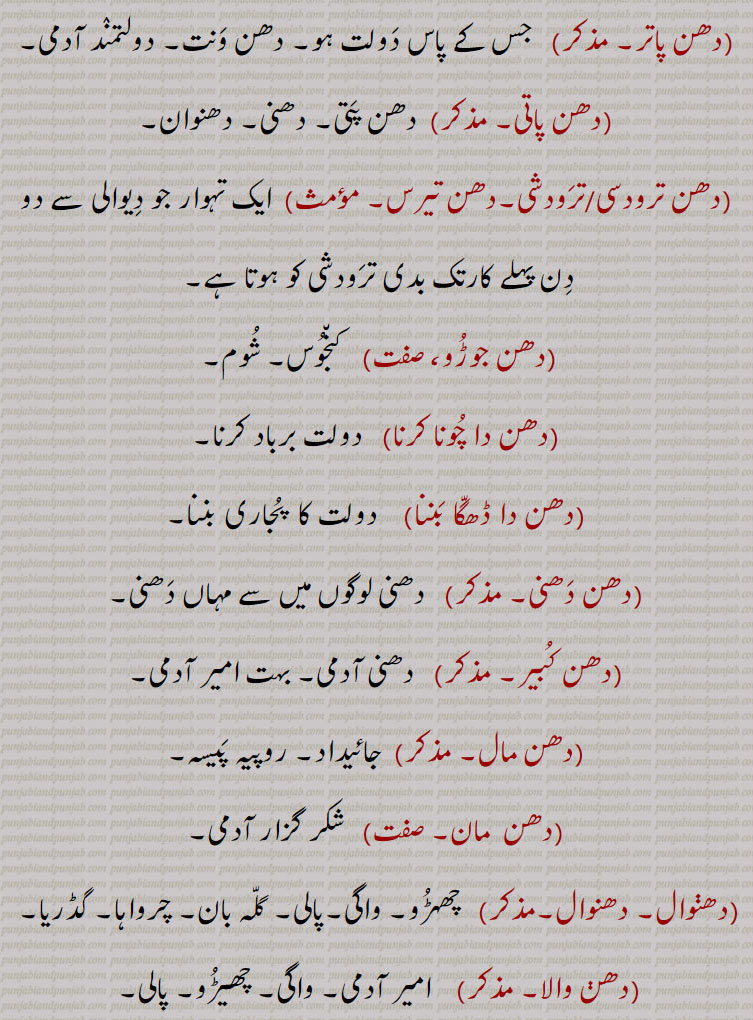  دھن,دھن باد,دھن بادی,دھن بھاگ,دھن جنم ہے,,دھن دھن کرنا,دھن دھن ہونا,دھن مان,دھن واد,دھن وادن,دھن وادی, دھن بادی, دھن واد کرنے والا,دھن یواد,دھنی,دھنی گھیب, گھیپ,dhann ,ਧੱਨ, dhann baad, dhann bhaag, dhann dhann, dhann dhann ho jaana, dhanni,  ਧੱਨੀ,,  