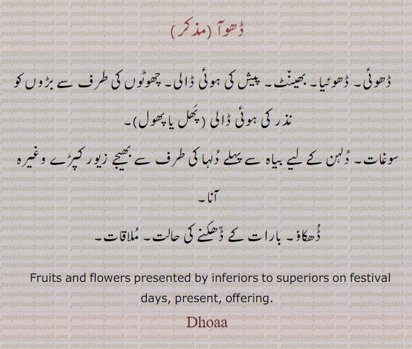  ڈھوآ,  Dhoaa, gift, present,ਢੋਆ,