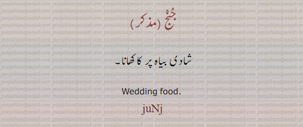 جنج,juNj, ,شادی کا کھانا,wedding food, ਜੁੰਜ
