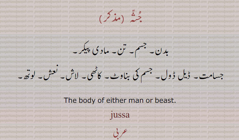  جثہ ,jussa , ਜੁੱਸਾ